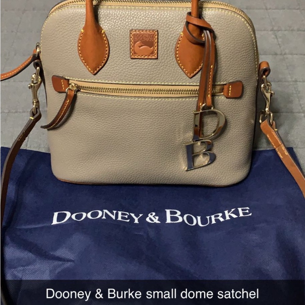 Dooney & Bourke Cream and Tan Satchel